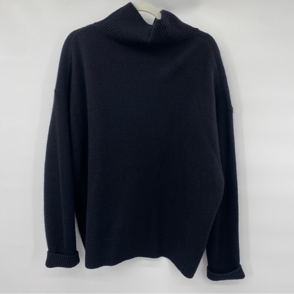 NakedCashmere 100% Cashmere black mock neck oversized sweater size M - Picture 3 of 8